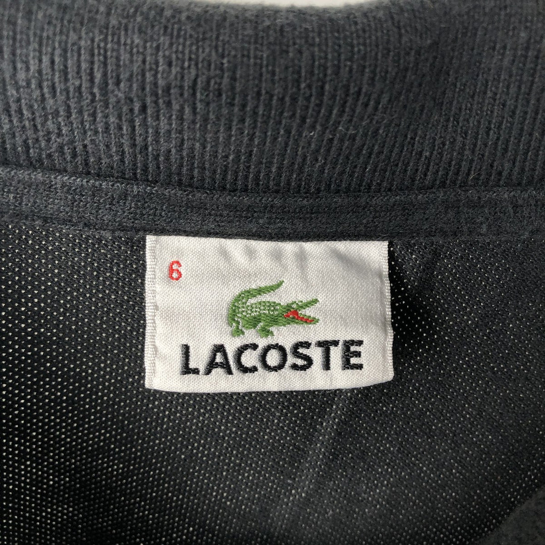 Lacoste short sleeve polo shirt, men's XL size cotton black type Vintage Second Hand
