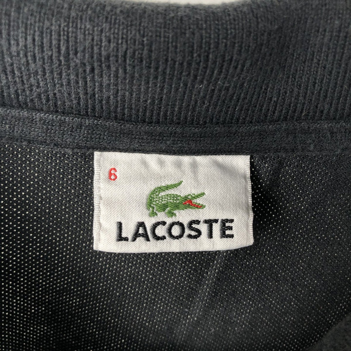 Lacoste short sleeve polo shirt, men's XL size cotton black type Vintage Second Hand