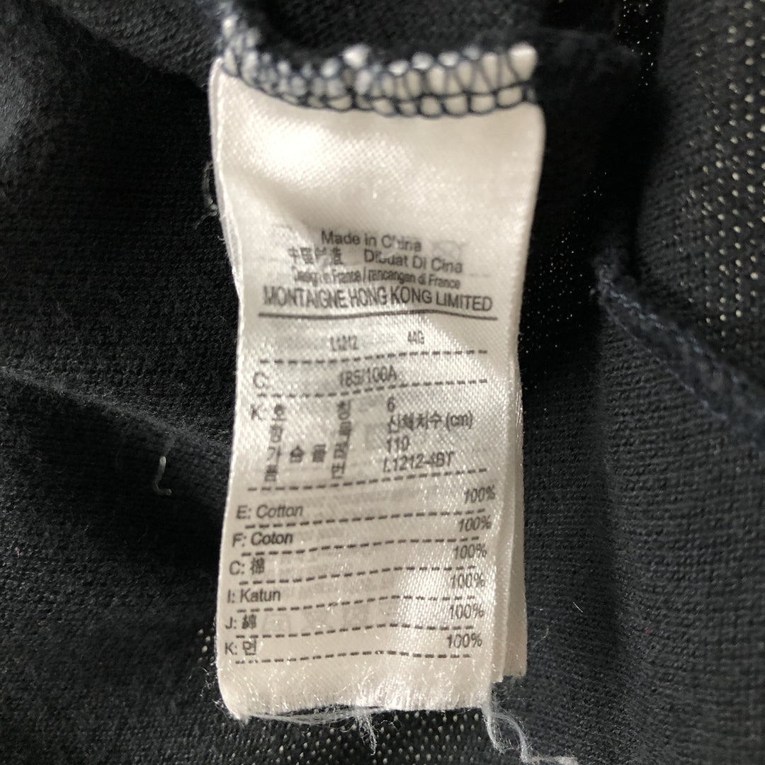 Lacoste short sleeve polo shirt, men's XL size cotton black type Vintage Second Hand