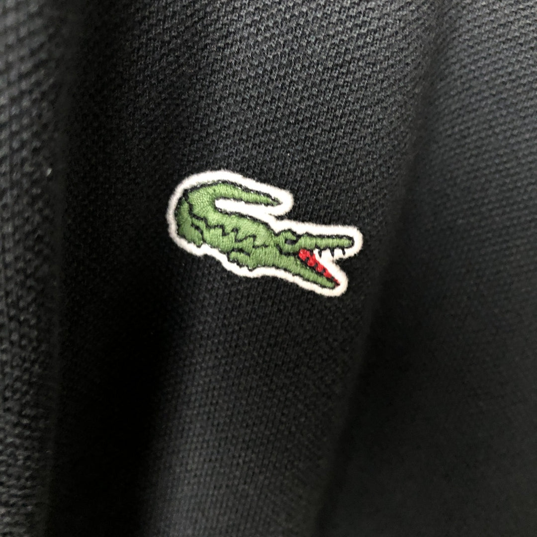 Lacoste short sleeve polo shirt, men's XL size cotton black type Vintage Second Hand