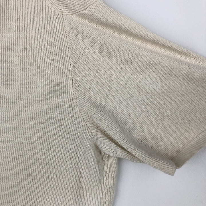 Ralph Lauren POLO by Ralph Lauren Open Collar Short Sleeve Polo Shirt, Men's Size XL (approx.) linen ivory Vintage Second Hand