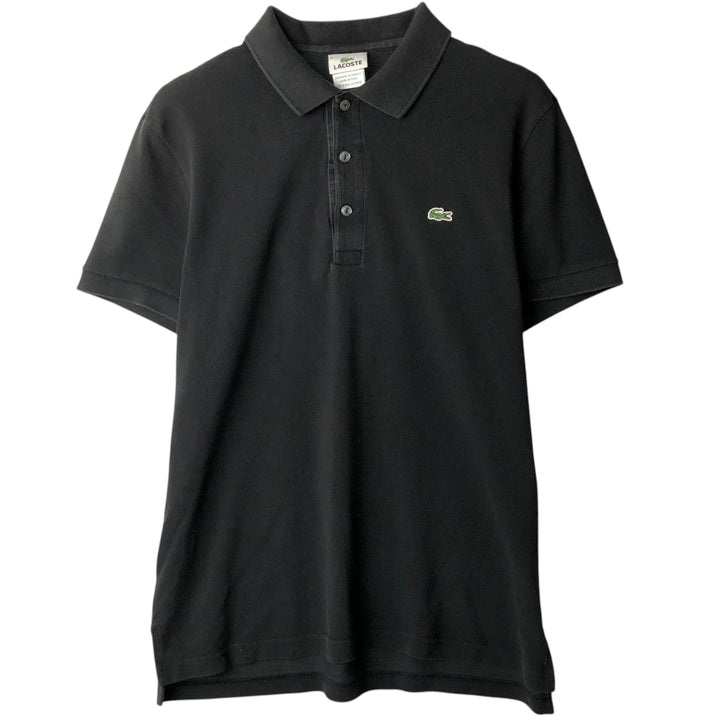 Lacoste Designed in France Short Sleeve Polo Shirt, Size 5, Men's Size L cotton black type Vintage Second Hand