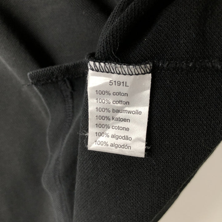 Lacoste Designed in France Short Sleeve Polo Shirt, Size 5, Men's Size L cotton black type Vintage Second Hand