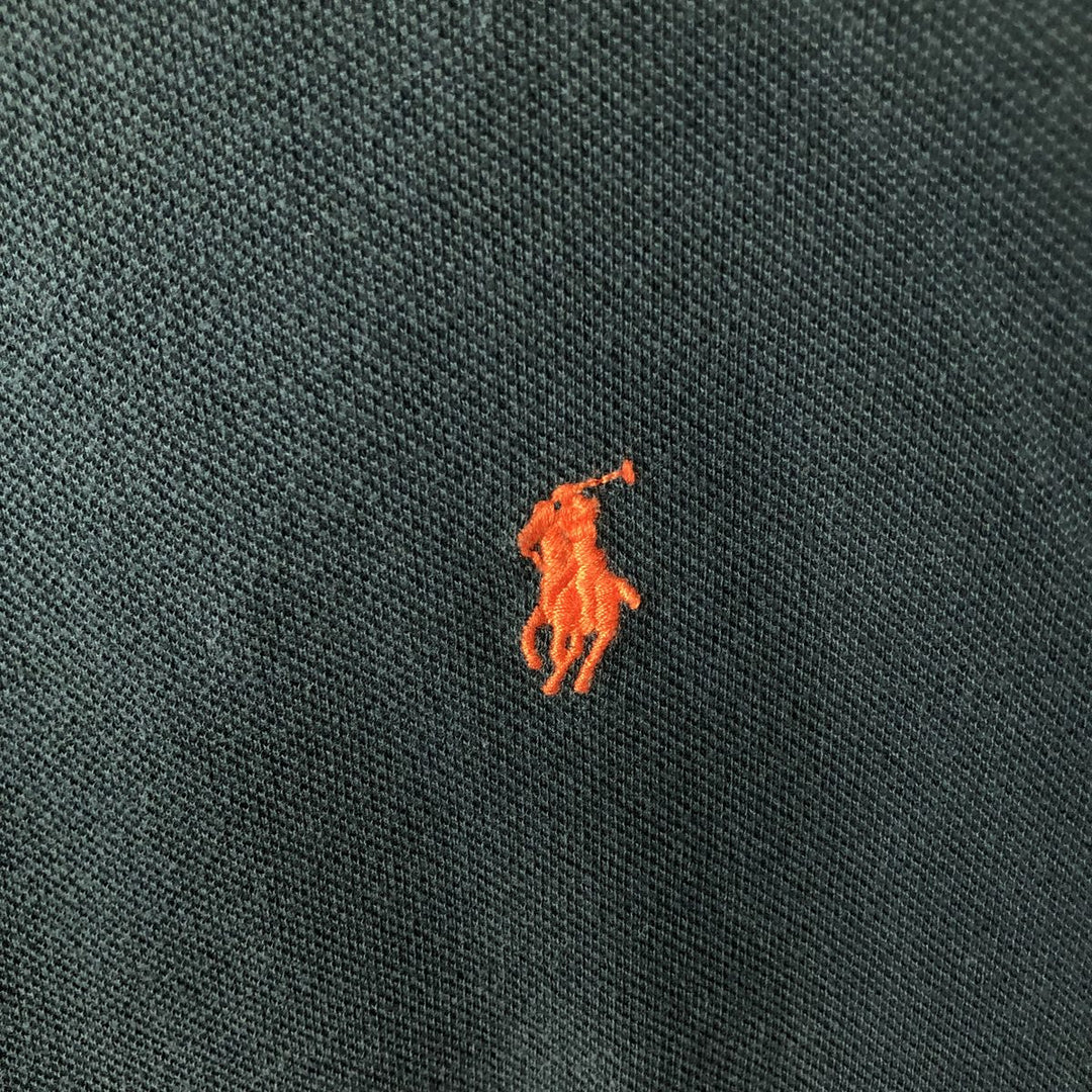 Ralph Lauren POLO by Ralph Lauren short sleeve polo shirt, men's XL size cotton Green type dark green Vintage Second Hand