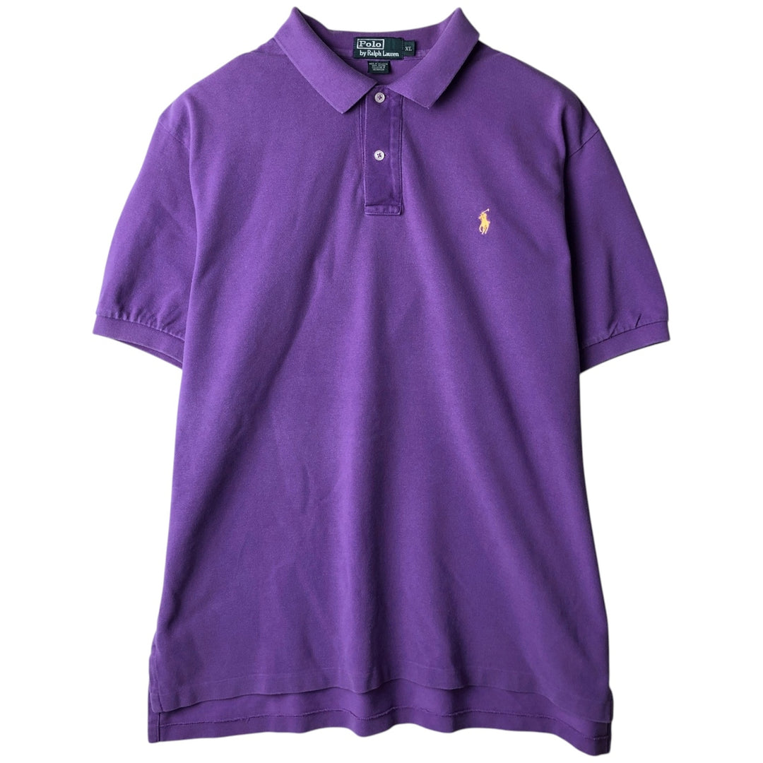 Ralph Lauren POLO by Ralph Lauren short sleeve polo shirt, men's XL size cotton purple type Vintage Second Hand