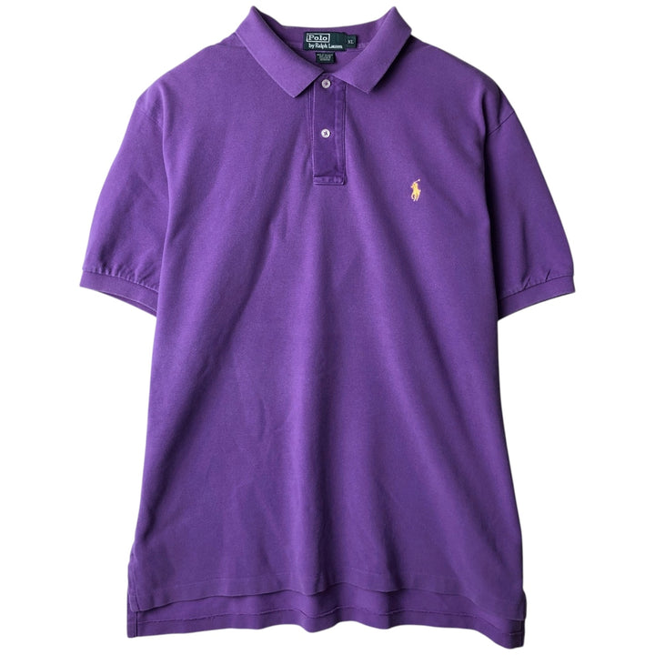 Ralph Lauren POLO by Ralph Lauren short sleeve polo shirt, men's XL size cotton purple type Vintage Second Hand