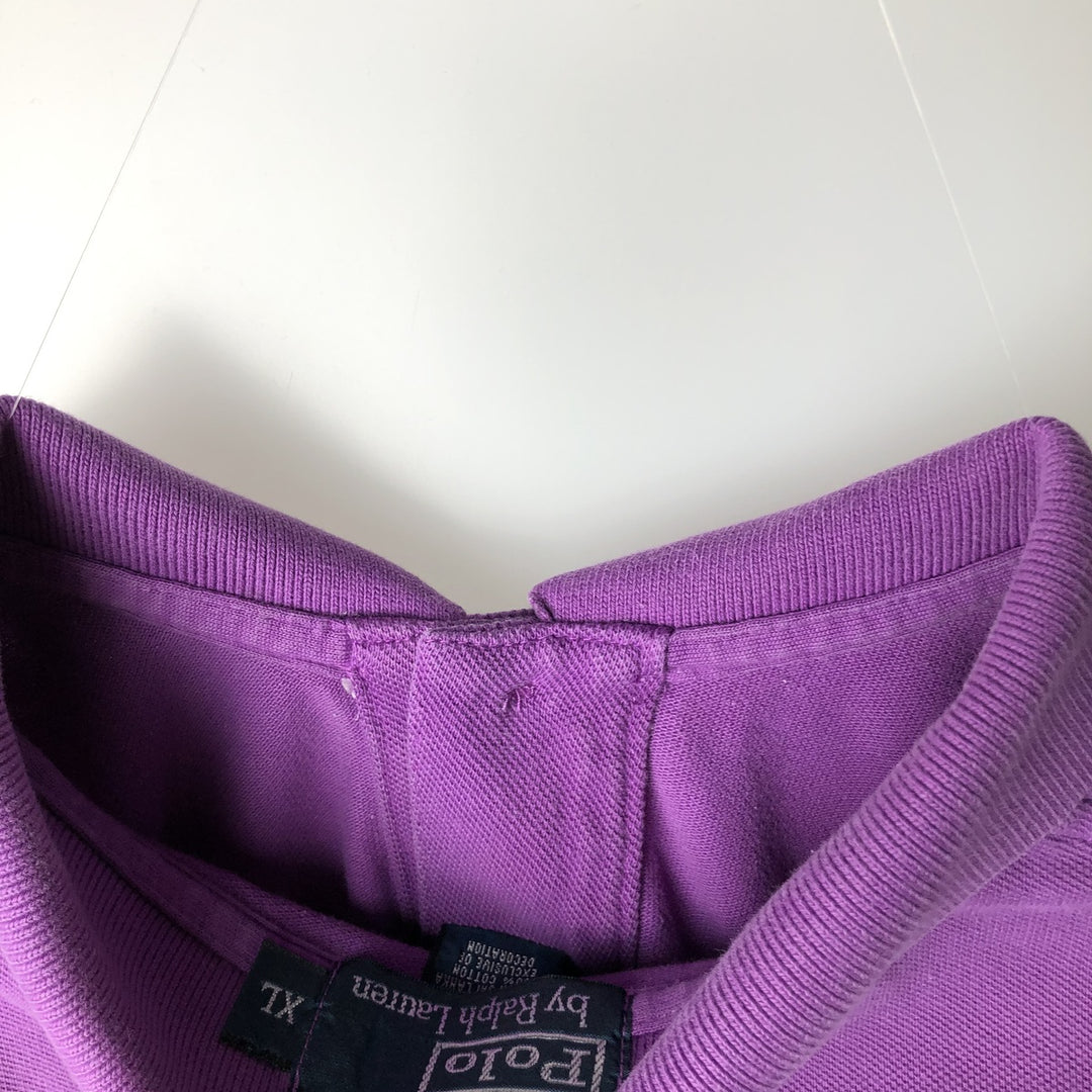 Ralph Lauren POLO by Ralph Lauren short sleeve polo shirt, men's XL size cotton purple type Vintage Second Hand
