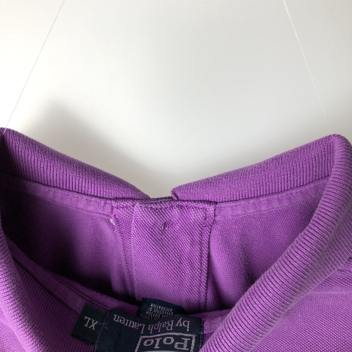 Ralph Lauren POLO by Ralph Lauren short sleeve polo shirt, men's XL size cotton purple type Vintage Second Hand