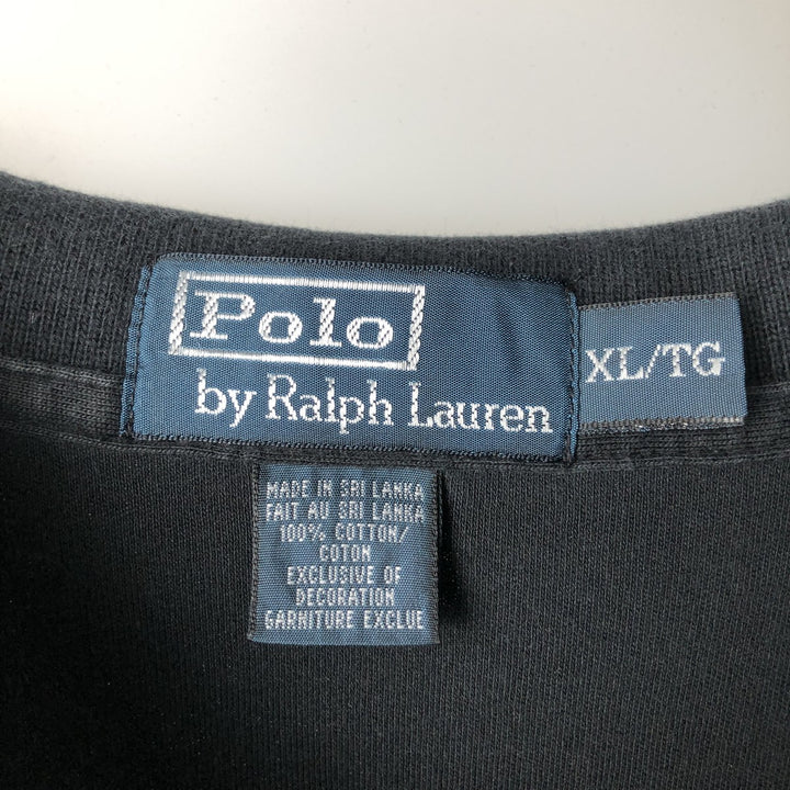 Ralph Lauren POLO by Ralph Lauren short sleeve polo shirt, men's XL size cotton black type Vintage Second Hand