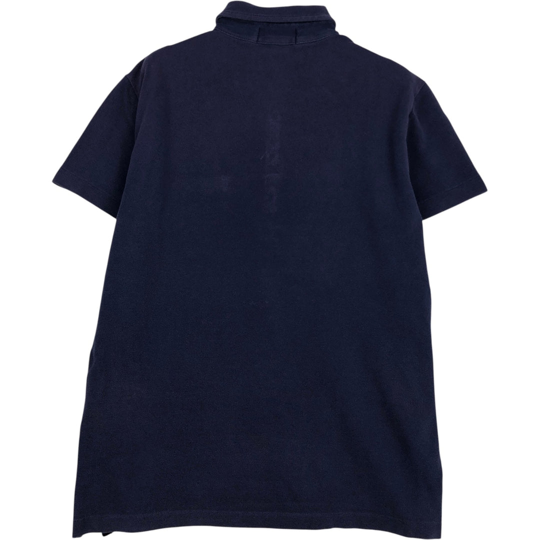 Ralph Lauren POLO by Ralph Lauren CUSTOM FIT short sleeve polo shirt, men's M size cotton navy blue type Vintage Second Hand