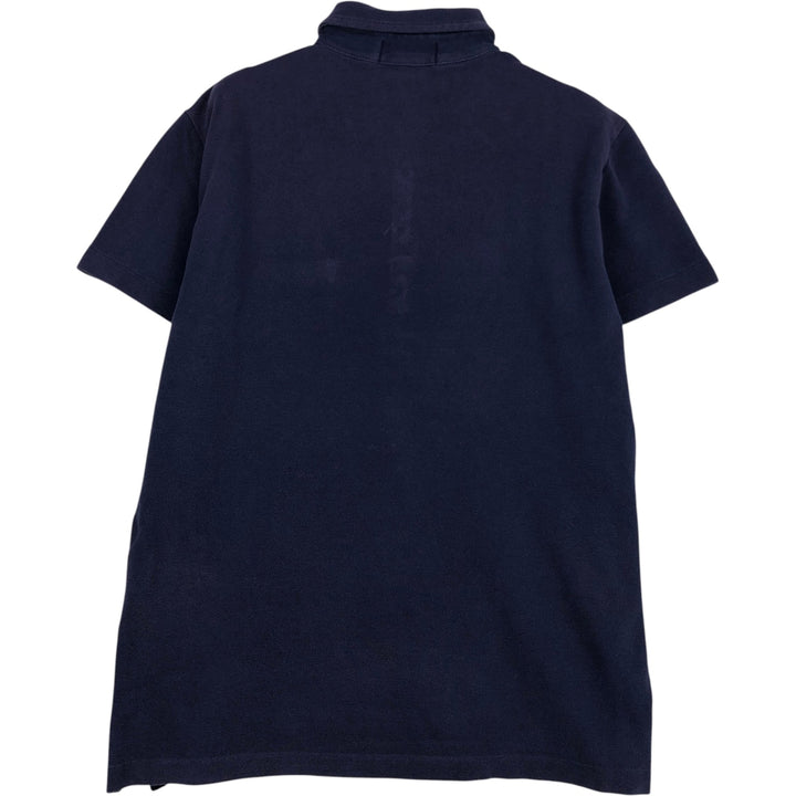 Ralph Lauren POLO by Ralph Lauren CUSTOM FIT short sleeve polo shirt, men's M size cotton navy blue type Vintage Second Hand