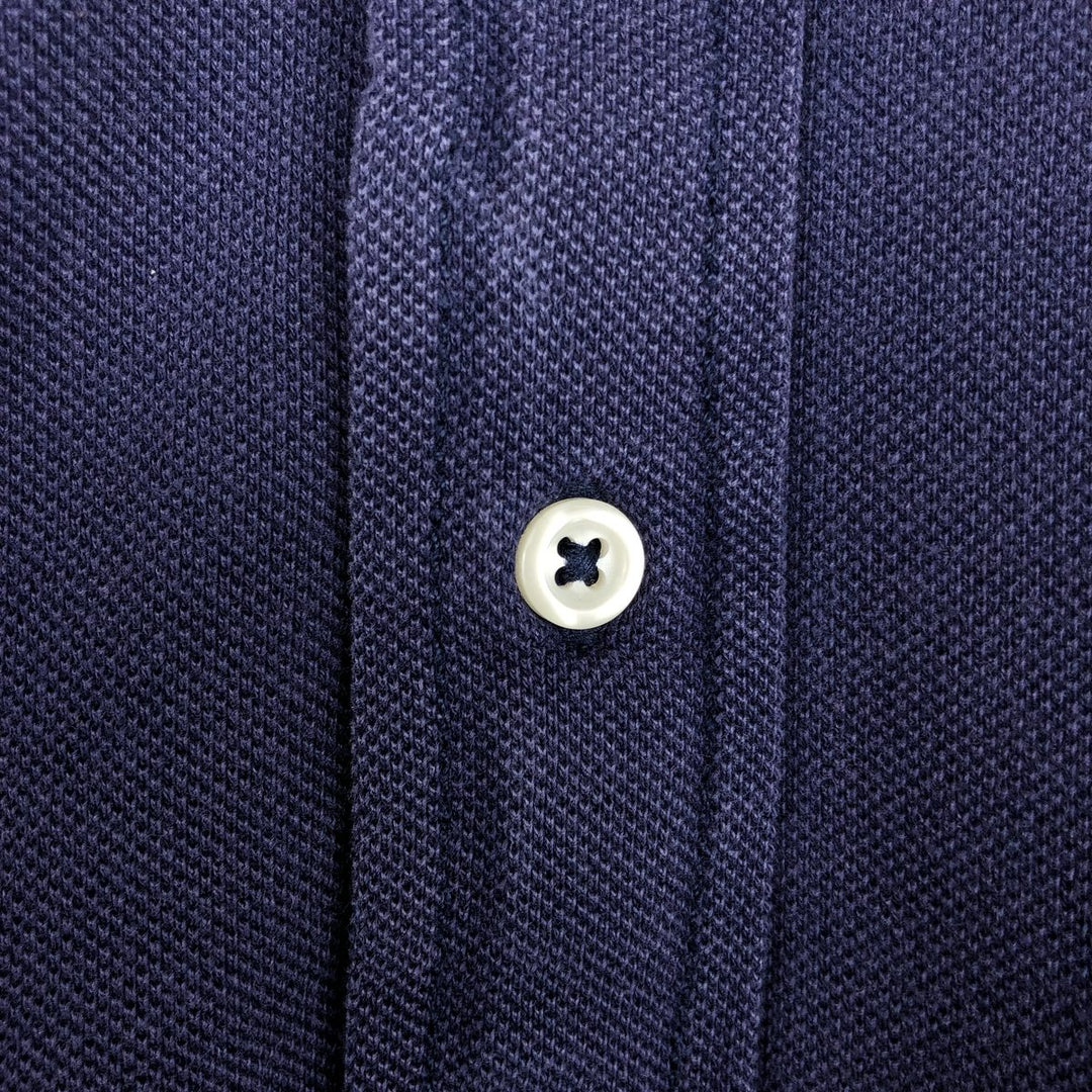 Ralph Lauren POLO by Ralph Lauren CUSTOM FIT short sleeve polo shirt, men's M size cotton navy blue type Vintage Second Hand