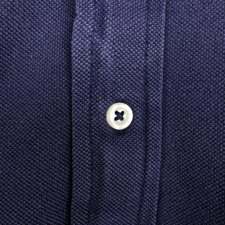 Ralph Lauren POLO by Ralph Lauren CUSTOM FIT short sleeve polo shirt, men's M size cotton navy blue type Vintage Second Hand