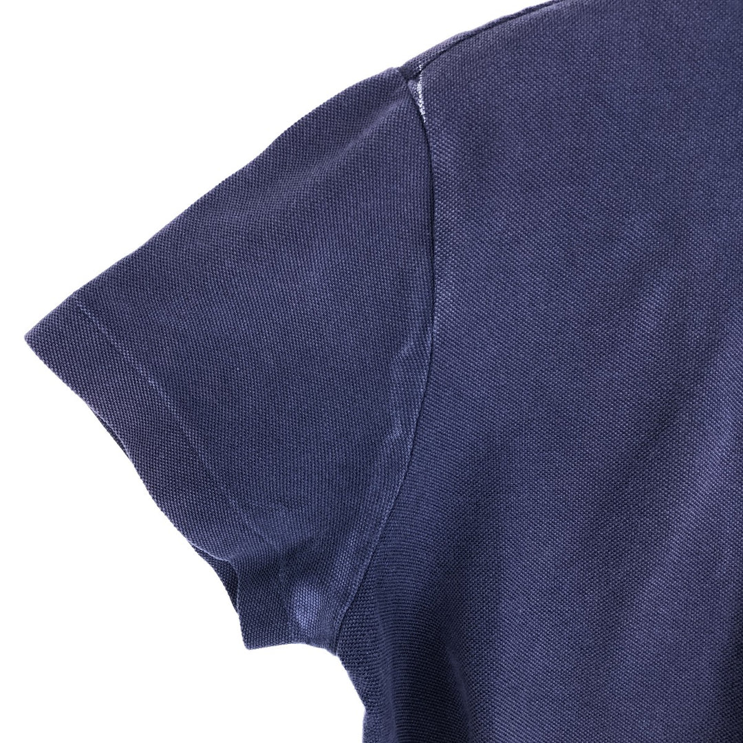 Ralph Lauren POLO by Ralph Lauren CUSTOM FIT short sleeve polo shirt, men's M size cotton navy blue type Vintage Second Hand