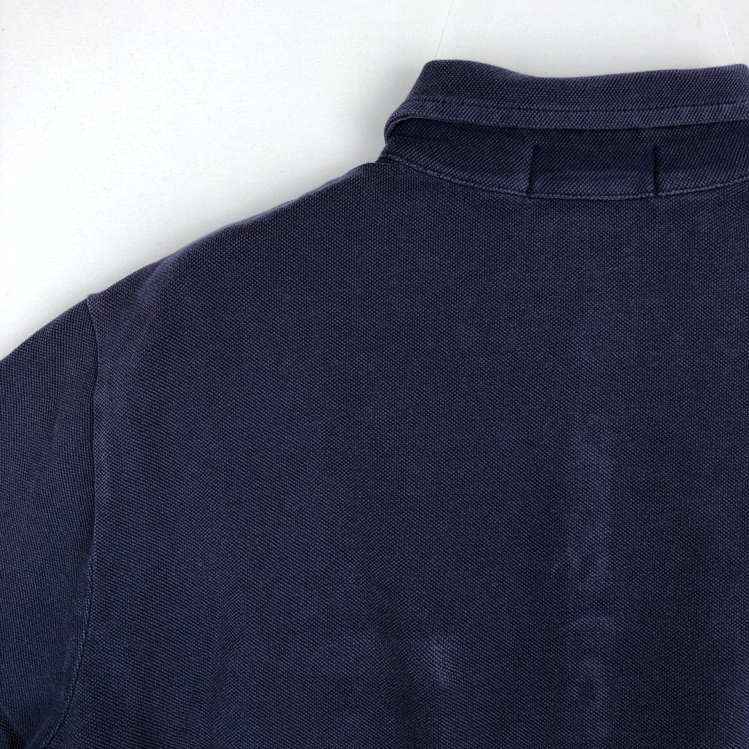 Ralph Lauren POLO by Ralph Lauren CUSTOM FIT short sleeve polo shirt, men's M size cotton navy blue type Vintage Second Hand