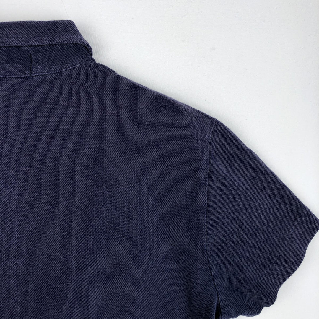 Ralph Lauren POLO by Ralph Lauren CUSTOM FIT short sleeve polo shirt, men's M size cotton navy blue type Vintage Second Hand