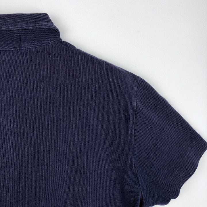 Ralph Lauren POLO by Ralph Lauren CUSTOM FIT short sleeve polo shirt, men's M size cotton navy blue type Vintage Second Hand
