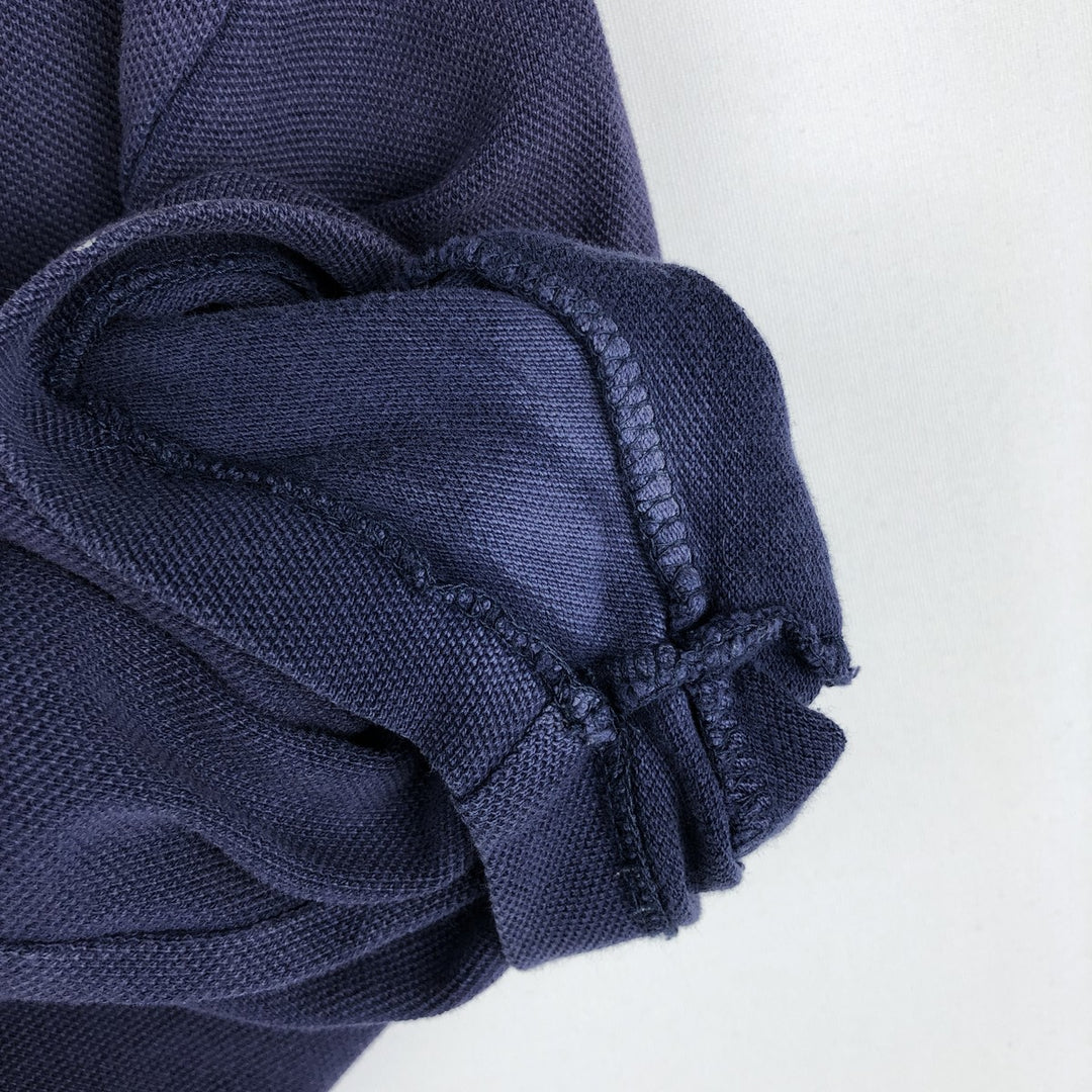 Ralph Lauren POLO by Ralph Lauren CUSTOM FIT short sleeve polo shirt, men's M size cotton navy blue type Vintage Second Hand