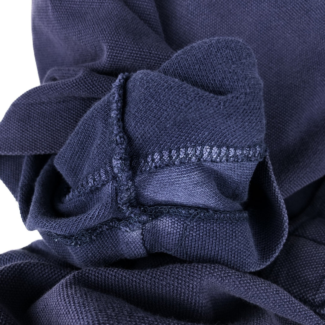 Ralph Lauren POLO by Ralph Lauren CUSTOM FIT short sleeve polo shirt, men's M size cotton navy blue type Vintage Second Hand