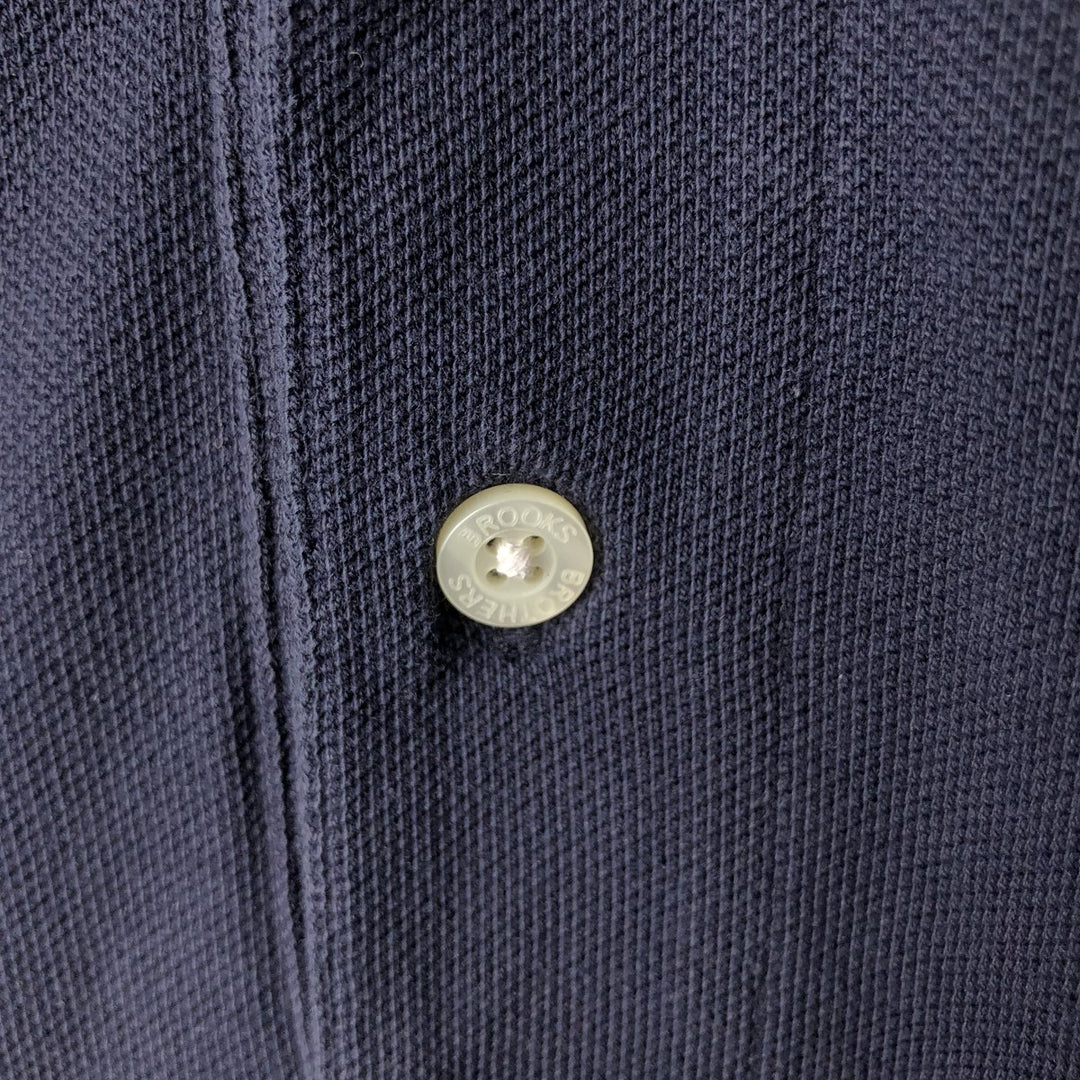 Brooks Brothers 1818 Short-Sleeve Polo Shirt, Men's Size L (approx.) cotton black type Vintage Second Hand