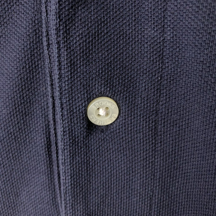 Brooks Brothers 1818 Short-Sleeve Polo Shirt, Men's Size L (approx.) cotton black type Vintage Second Hand