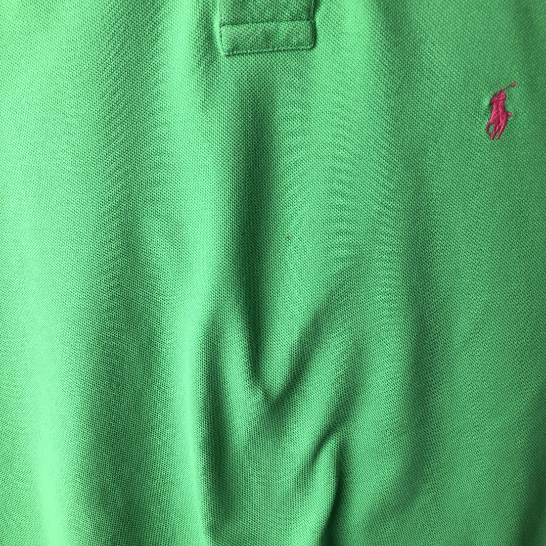 Ralph Lauren POLO by Ralph Lauren SLIM FIT Short-Sleeve Polo Shirt, Men's Size XL (approx.) cotton green type yellow green Vintage Second Hand