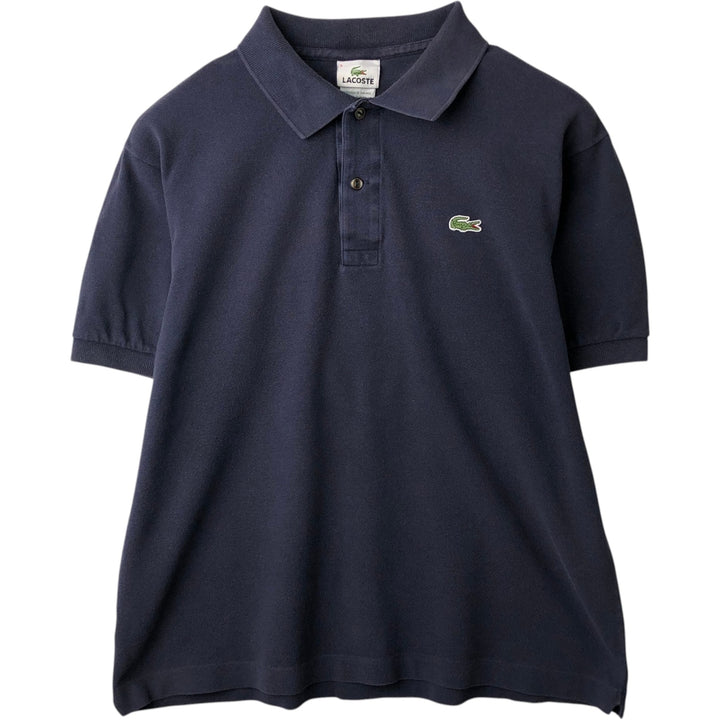 Lacoste Designed in France Short Sleeve Polo Shirt, Size 5, Men's Size L cotton navy blue type Vintage Second Hand