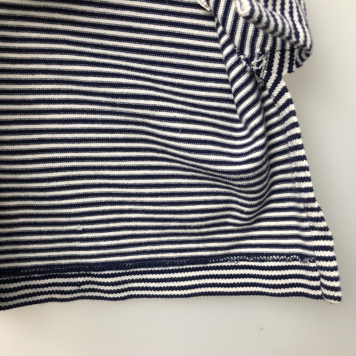 Ralph Lauren POLO by Ralph Lauren short sleeve striped polo shirt, men's XL size cotton white type Vintage Second Hand