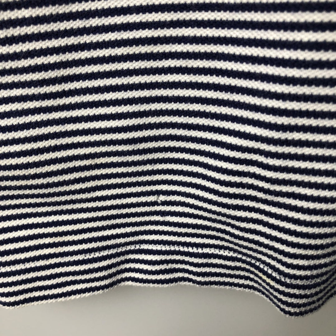 Ralph Lauren POLO by Ralph Lauren short sleeve striped polo shirt, men's XL size cotton white type Vintage Second Hand