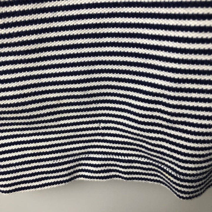 Ralph Lauren POLO by Ralph Lauren short sleeve striped polo shirt, men's XL size cotton white type Vintage Second Hand