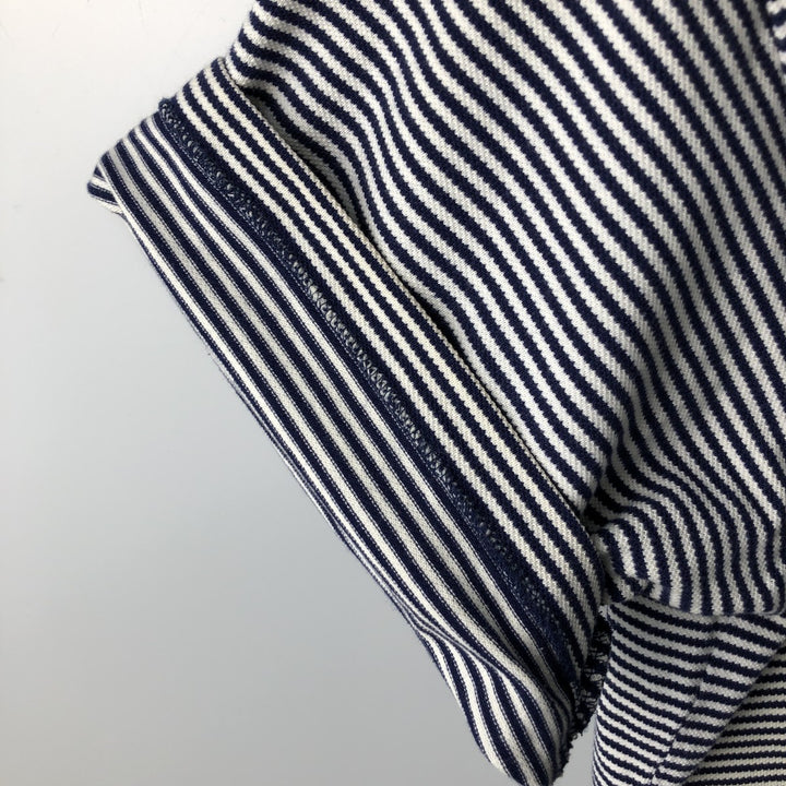 Ralph Lauren POLO by Ralph Lauren short sleeve striped polo shirt, men's XL size cotton white type Vintage Second Hand