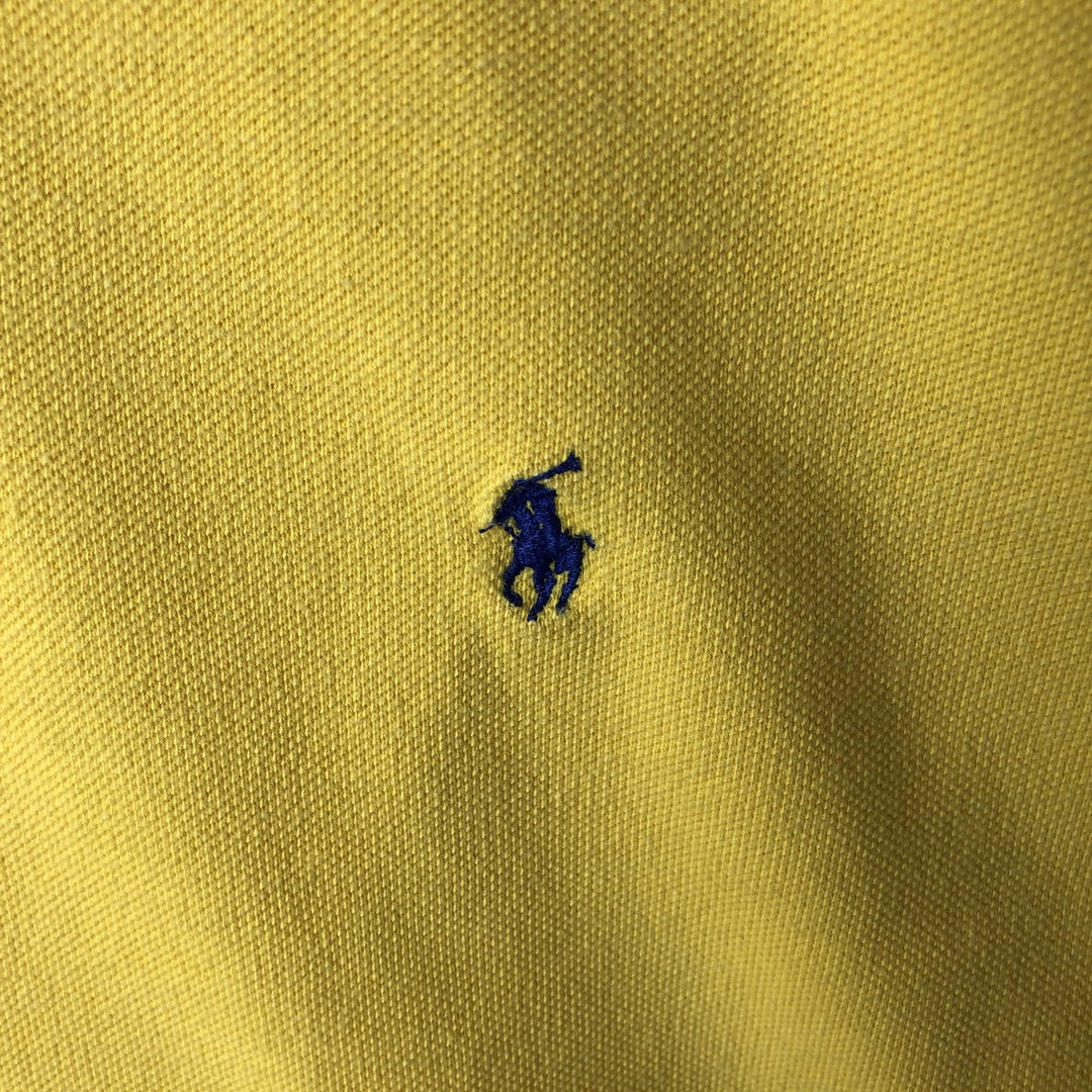 ~90'S Ralph Lauren POLO by Ralph Lauren Short-Sleeve Polo Shirt, Made in USA, Men's Size M (Equivalent), Vintage cotton yellow type Vintage Second Hand