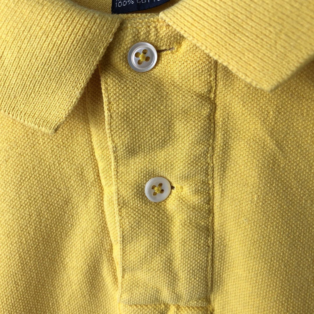~90'S Ralph Lauren POLO by Ralph Lauren Short-Sleeve Polo Shirt, Made in USA, Men's Size M (Equivalent), Vintage cotton yellow type Vintage Second Hand