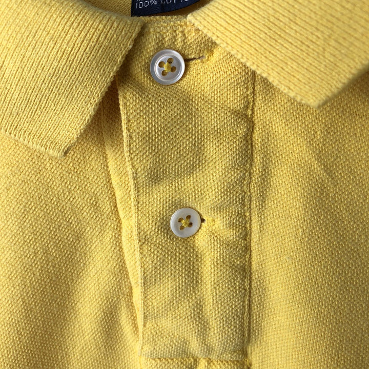 ~90'S Ralph Lauren POLO by Ralph Lauren Short-Sleeve Polo Shirt, Made in USA, Men's Size M (Equivalent), Vintage cotton yellow type Vintage Second Hand