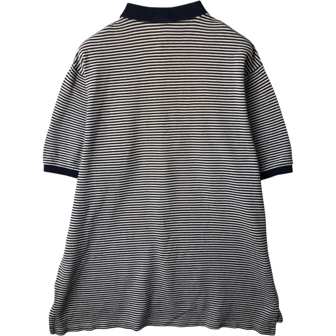 Ralph Lauren POLO GOLF Short Sleeve Striped Polo Shirt Men's XL cotton white type Vintage Second Hand