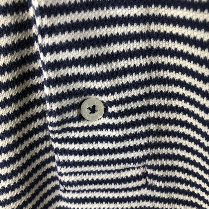 Ralph Lauren POLO GOLF Short Sleeve Striped Polo Shirt Men's XL cotton white type Vintage Second Hand