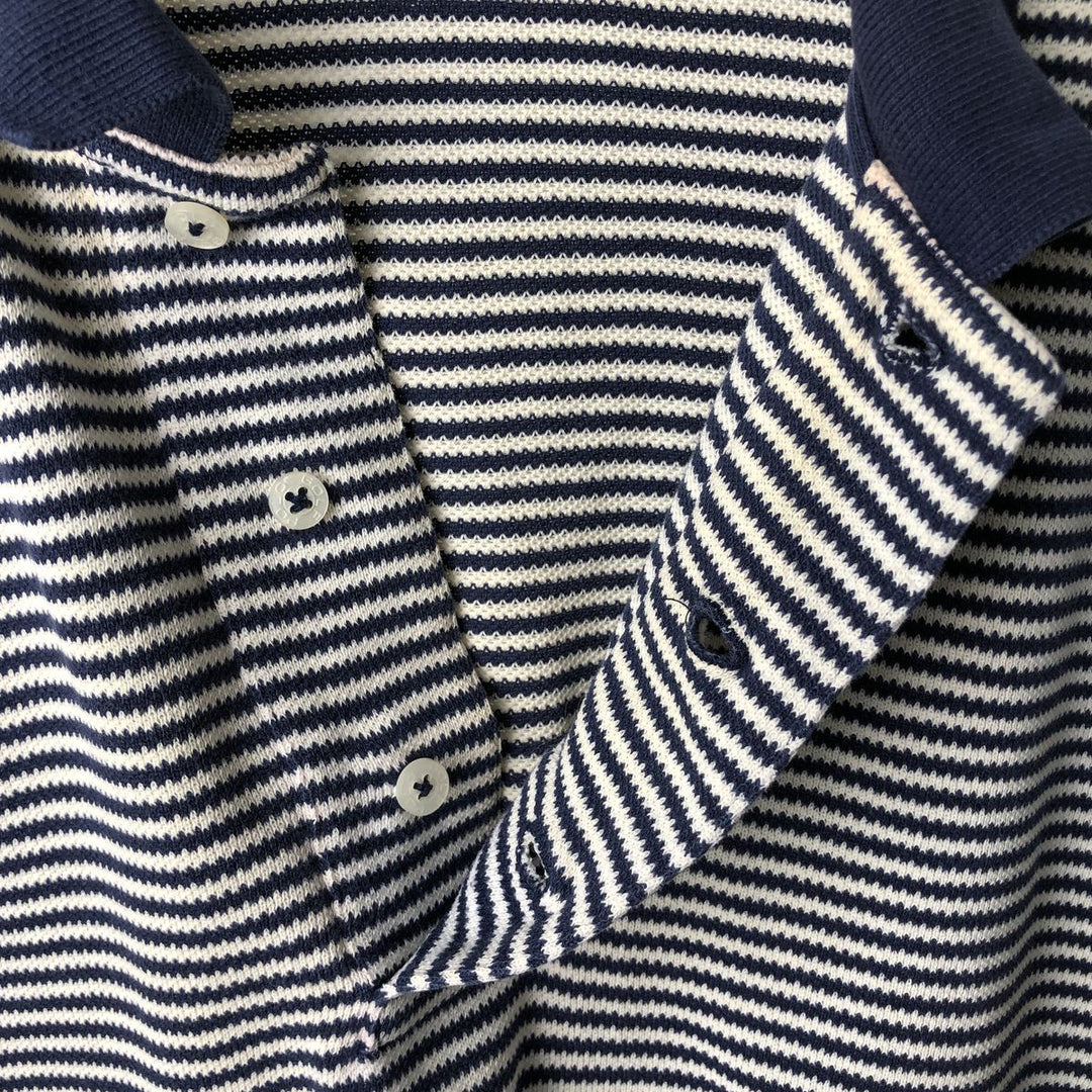 Ralph Lauren POLO GOLF Short Sleeve Striped Polo Shirt Men's XL cotton white type Vintage Second Hand