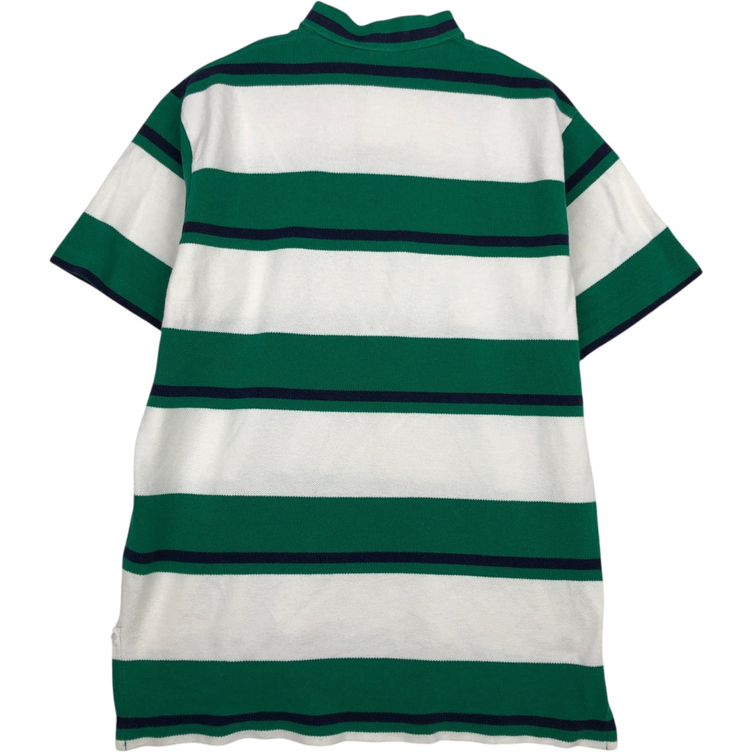 Ralph Lauren POLO by Ralph Lauren short sleeve striped polo shirt, men's XL size cotton green type Vintage Second Hand