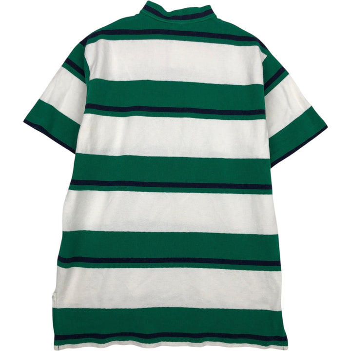 Ralph Lauren POLO by Ralph Lauren short sleeve striped polo shirt, men's XL size cotton green type Vintage Second Hand