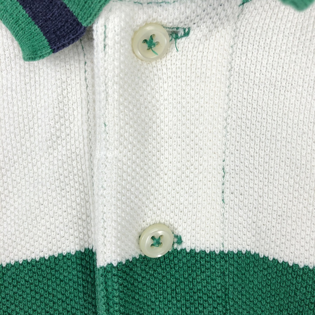 Ralph Lauren POLO by Ralph Lauren short sleeve striped polo shirt, men's XL size cotton green type Vintage Second Hand
