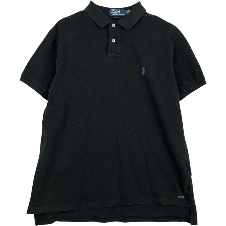 Ralph Lauren POLO by Ralph Lauren short sleeve polo shirt, men's XL size cotton Charcoal Vintage Second Hand