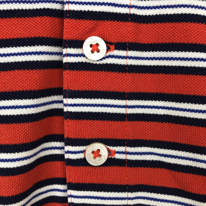 Ralph Lauren POLO GOLF Polo Golf short sleeve striped polo shirt men's size M Pima Cotton orange type Vintage Second Hand
