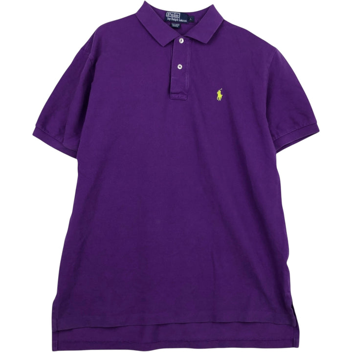 Ralph Lauren POLO by Ralph Lauren short sleeve polo shirt, men's size L cotton purple type Vintage Second Hand