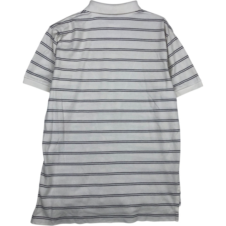 Ralph Lauren POLO by Ralph Lauren short sleeve striped polo shirt, men's size M cotton white type Vintage Second Hand