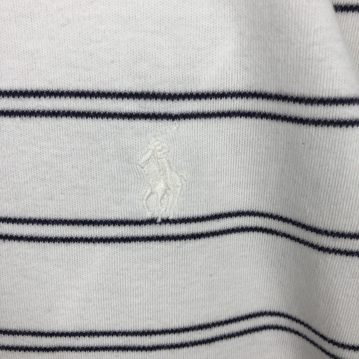 Ralph Lauren POLO by Ralph Lauren short sleeve striped polo shirt, men's size M cotton white type Vintage Second Hand