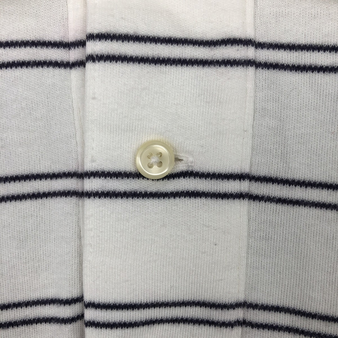 Ralph Lauren POLO by Ralph Lauren short sleeve striped polo shirt, men's size M cotton white type Vintage Second Hand