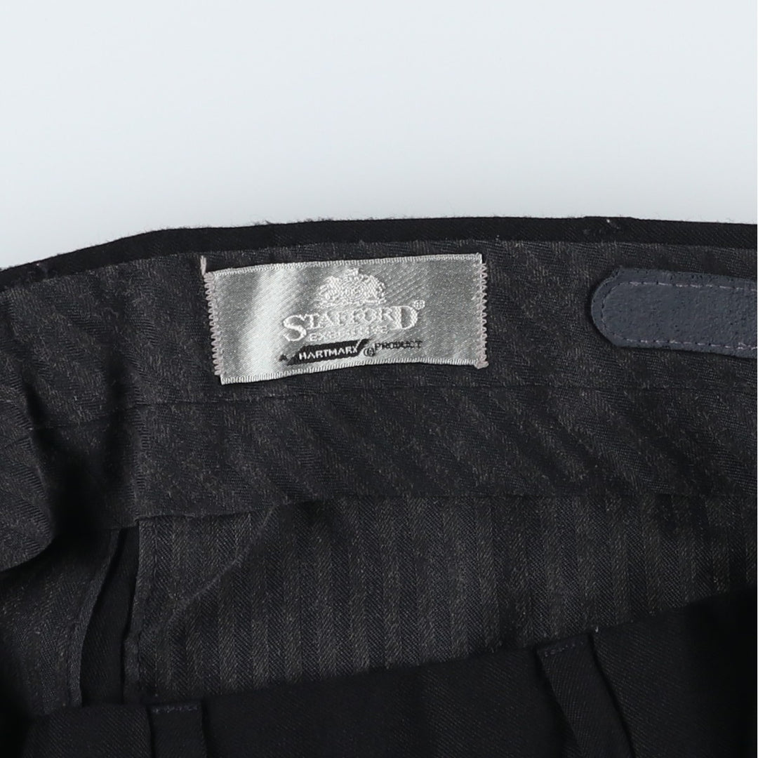 Stafford Two-pleat Slacks, Men's, Size W32 unclear black type Vintage Second Hand