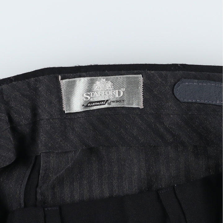 Stafford Two-pleat Slacks, Men's, Size W32 unclear black type Vintage Second Hand