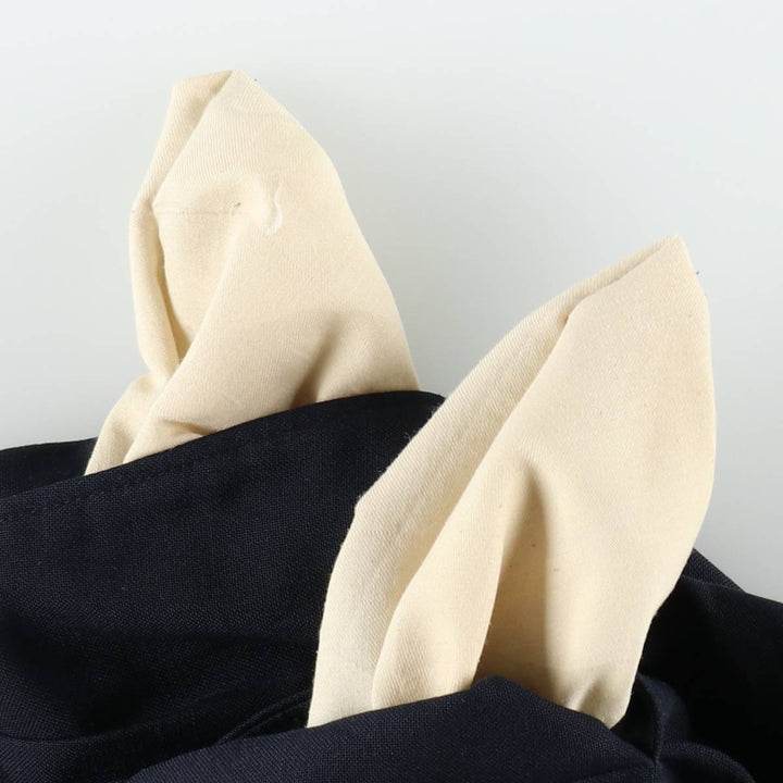1960s-1970'S MR. LEGGS Two-Pleat Polyester x Wool Trousers, Made in Canada, Men's Size W33 (approx.), Vintage polyester navy blue type Vintage Second Hand