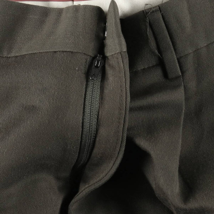 Vintage men's two-pleat slacks from the 1990s, equivalent to size W32. polyester Khaki type sage green Vintage Second Hand